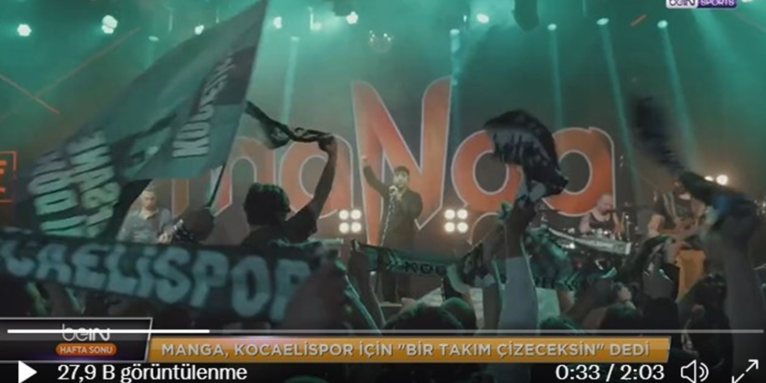 MaNga’nın Kocaelispor şarkısı beIN SPORTS ile milyonlara ulaştı!
