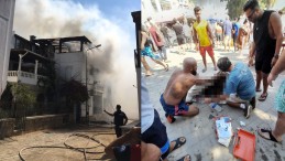 Alevlerin arasında kalan kadın, ikinci kattan aşağı atladı