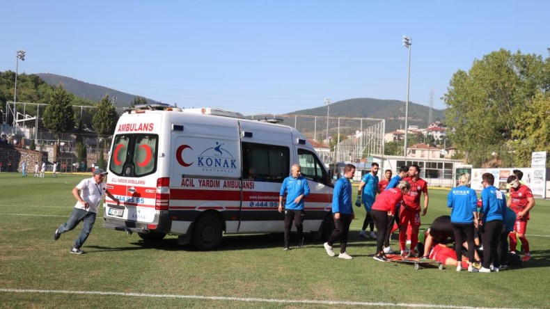 Kocaelispor maçında şok! Futbolcu ölümden döndü