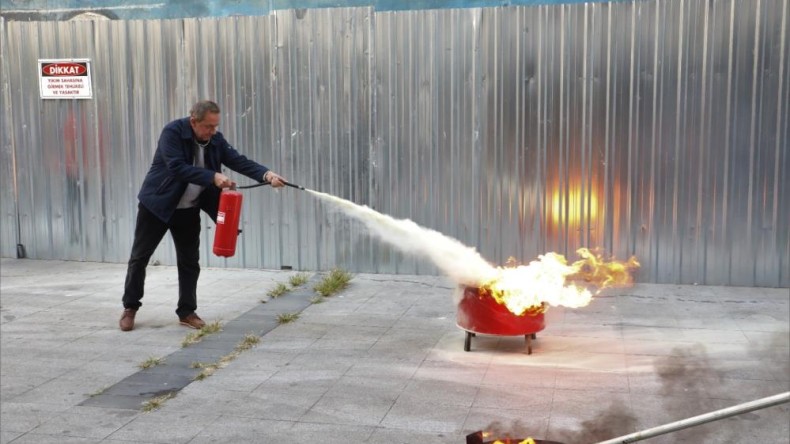 Personeller yangın eğitimi aldı!