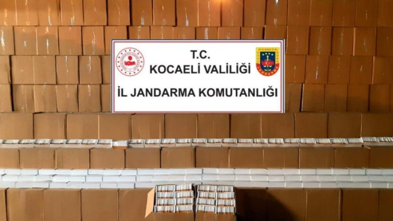 Kocaeli’de 11 milyon 580 bin adet makaron ele geçirildi