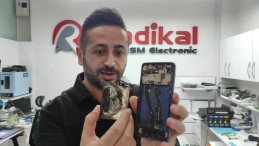 Arızalı cep telefonu alev topuna döndü