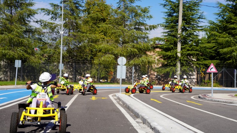 Trafik Eğitim Parkında yoğun mesai