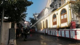 Kebapçı dükkanında çıkan yangın korkuttu