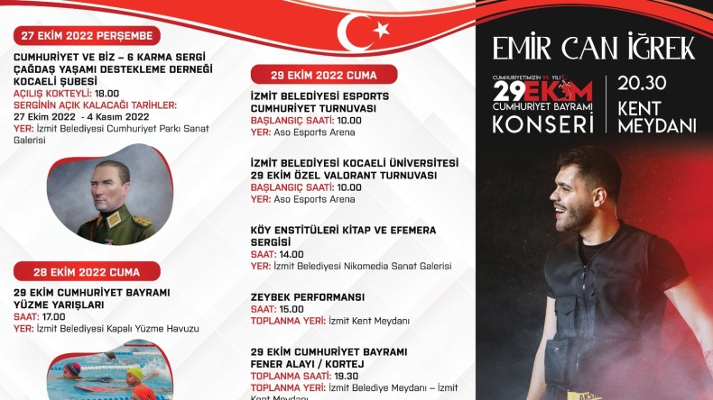 İzmit’te Cumhuriyet coşkusu bu yıl da zirvede yaşanacak!