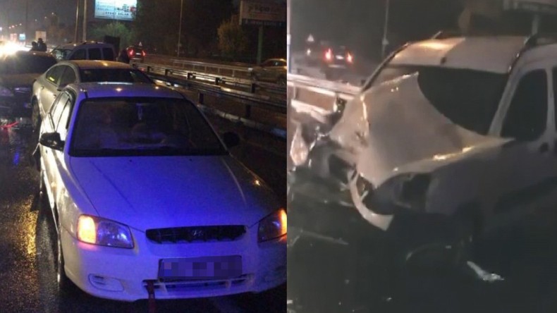 5 araç kazaya karıştı; 6 yaralı