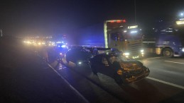 TEM’de 6 araç birbirine girdi; Yaralılar var