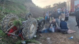 Traktör devrildi, sürücü hayatını kaybetti