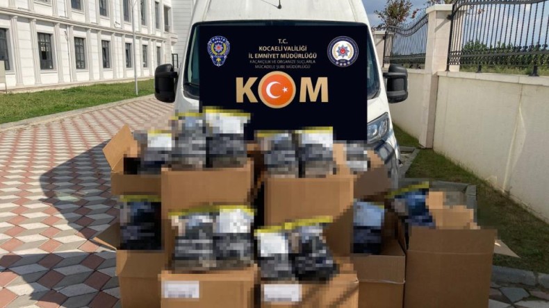 Kocaeli’de 53 bin 740 makaron ele geçirildi