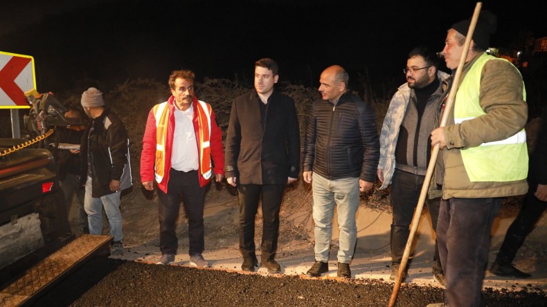 Başkan Söğüt asfalt çalışmalarını inceledi