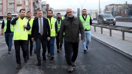 Başkan Büyükakın, D-100 kuzey yan yol genişletme projesini inceledi