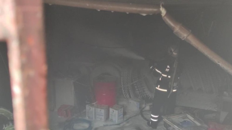 Kaynak yapılan atölyede yangın