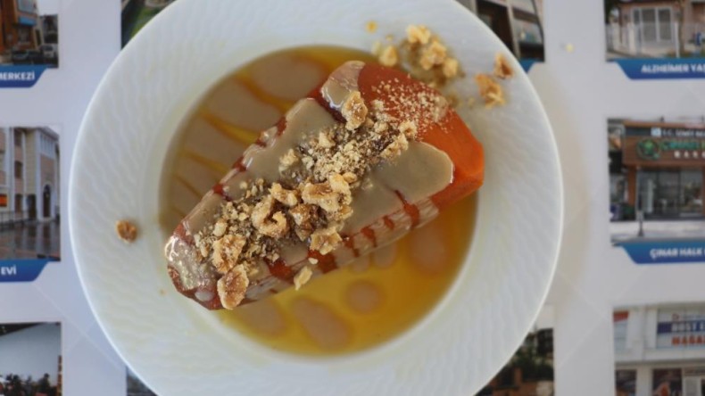 İzmit Belediyesi, kendi ürettiği kabakları tatlı olarak vatandaşların beğenisine sundu