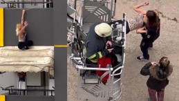 8 katlı binada korku dolu anlar; Yürekleri ağıza getirdi