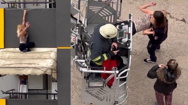 8 katlı binada korku dolu anlar; Yürekleri ağıza getirdi