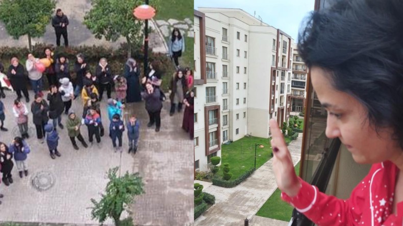 Minik öğrenciler hasta öğretmenlerine böyle moral verdi