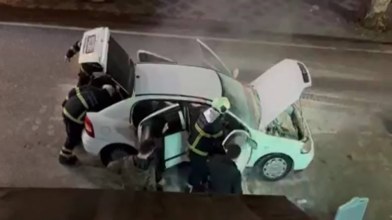 Seyir halindeki otomobilde yangın