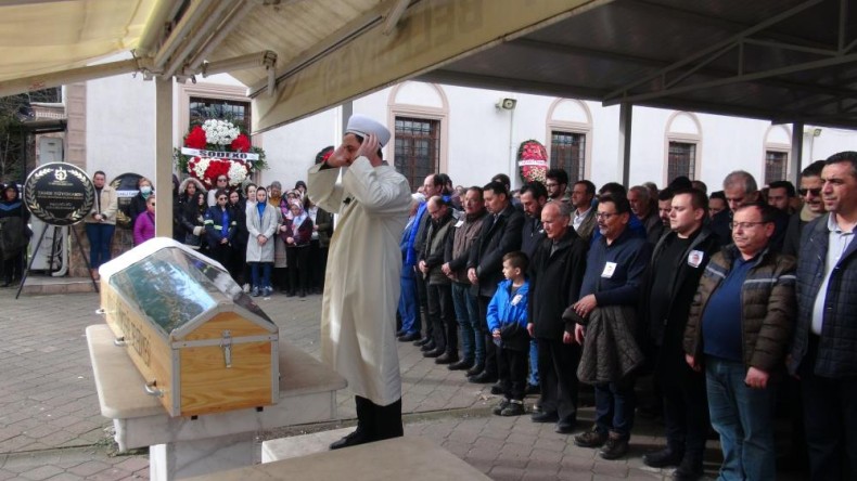 Fabrika üretim müdürü, son yolculuğuna uğurlandı