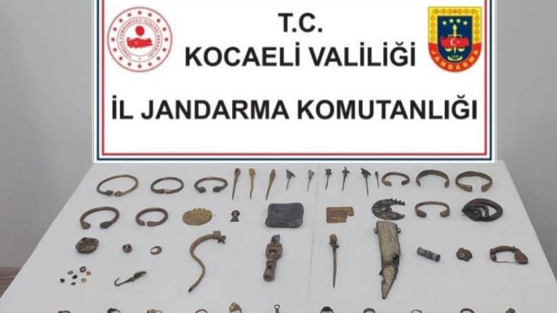 Kocaeli’de Roma ve Bizans dönemine ait objeler ele geçirildi