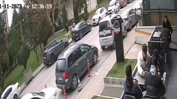 Ağaç dalıyla köpeğe saldırdı; Köpeği restorandaki vatandaş kurtardı