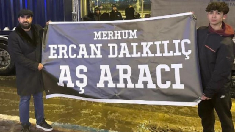 Merhum Ercan Dalkılıç adına deprem bölgesine 3 mobil aş aracı