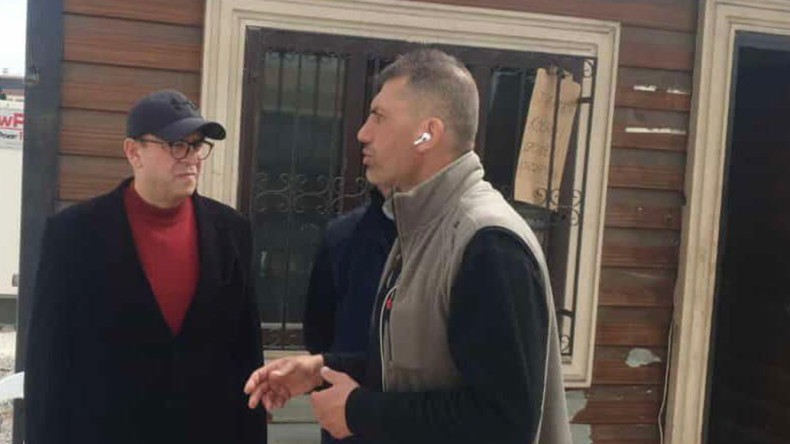 Lastik İş Genel Başkanı Alaaddin Sarı Hatay’da depremzedelerle görüştü