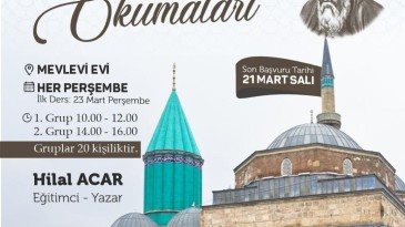 Büyükşehir’den Mesnevi Okumaları