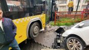 Halk otobüsü dehşeti: Önüne geleni sürükleyip durağa daldı
