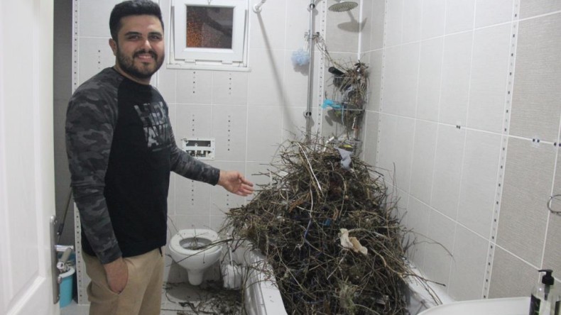 Görünce şaşkına döndü; Eve adeta çökmüşler