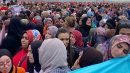 Cumhurbaşkanı Erdoğan için akın akın alana gittiler