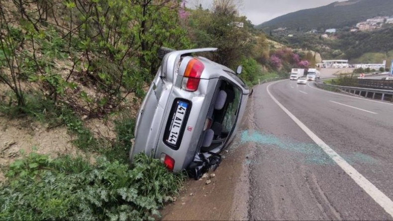 Korkunç kazadan burnu bile kanamadan kurtuldu