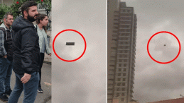 Uçan koltuk bakın nereye düştü! ‘Bir anda bize doğru geldiğini gördüm’