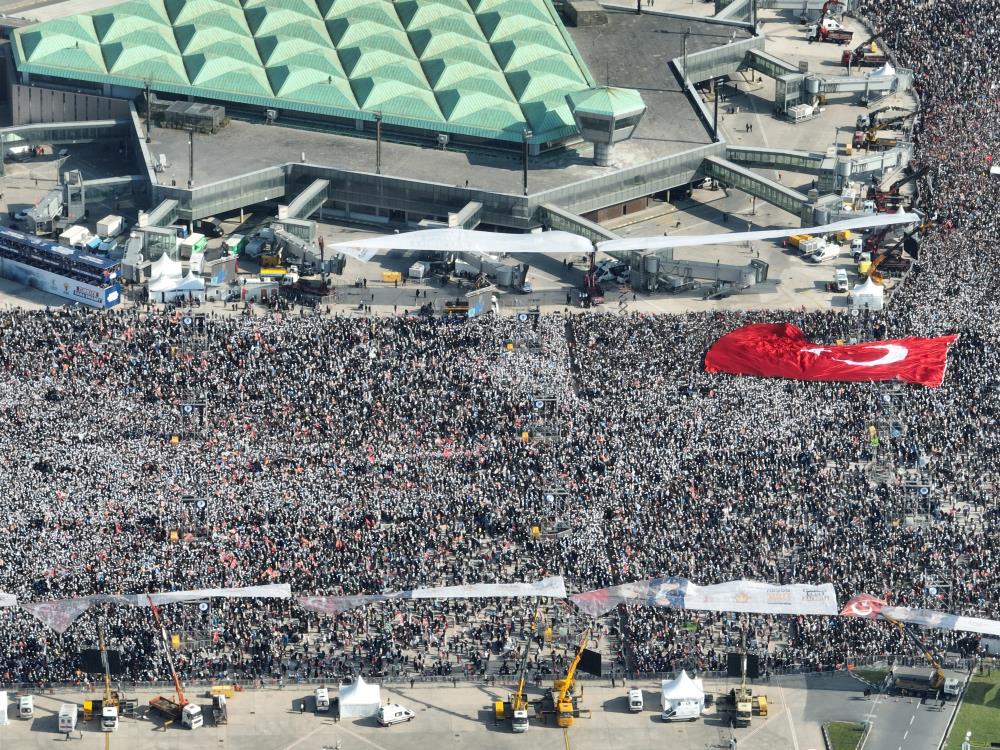 AK Parti Büyük İstanbul Miting alanı havadan böyle görüntülendi