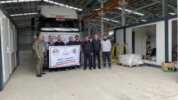 Konteynerler deprem bölgesine gönderildi