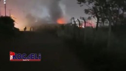 Fabrika yangını; Boyahaneden alevler yükseldi