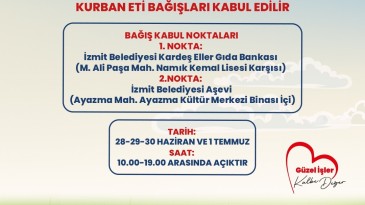 İzmit Belediyesi, Bu Sene De Kurban Bayramı’nda İhtiyaç Sahiplerine Ulaştırmak Üzere Et Bağışlarını Alacak
