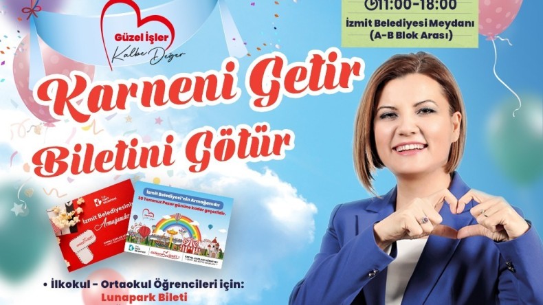 İzmit Belediyesi Öğrencilerin Karne Heyecanına Ortak Oluyor