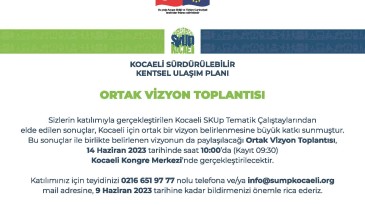 SKUP Ortak Vizyon Toplantısı yapılacak