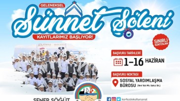 Körfez’de toplu sünnet şöleni kayıtları başladı