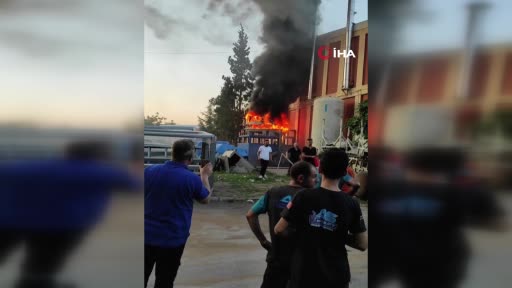 Su soğutma tesisatı yaparken yangın çıktı; 1 işçi yaralandı