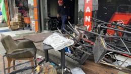 Pizza dükkanı küle döndü