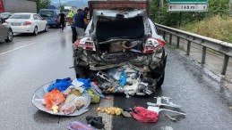 13 araç kazaya karıştı, trafik felç oldu