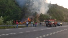 Orman yangını; Erken müdahale alevlerin büyümesini önledi