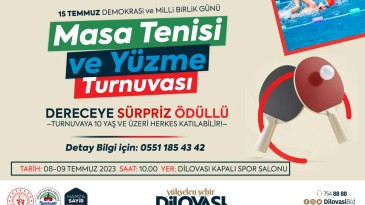 Dilovası’nda Ödüllü Masa Tenisi Ve Yüzme Turnuvası