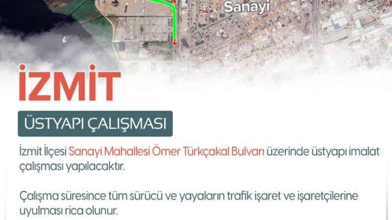 İzmit üst yapı çalışması