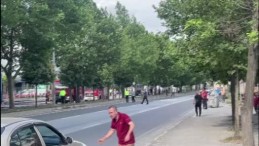 TIR alev aldı, bomba gibi patladı