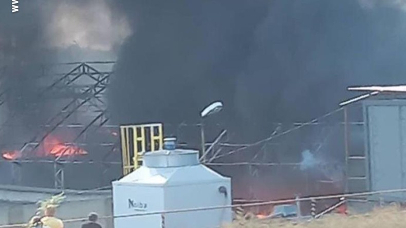 Boya fabrikasında korkunç yangın