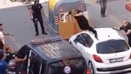 Örümcek adam gibi araçların üzerinden atladı, ortalığı karıştırdı