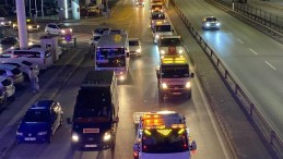 Kocaeli’de sürücüler İsrail’i protesto etti