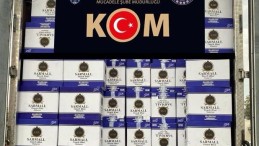 Durdurulan araçta binlerce gümrük kaçağı makaron ele geçirildi